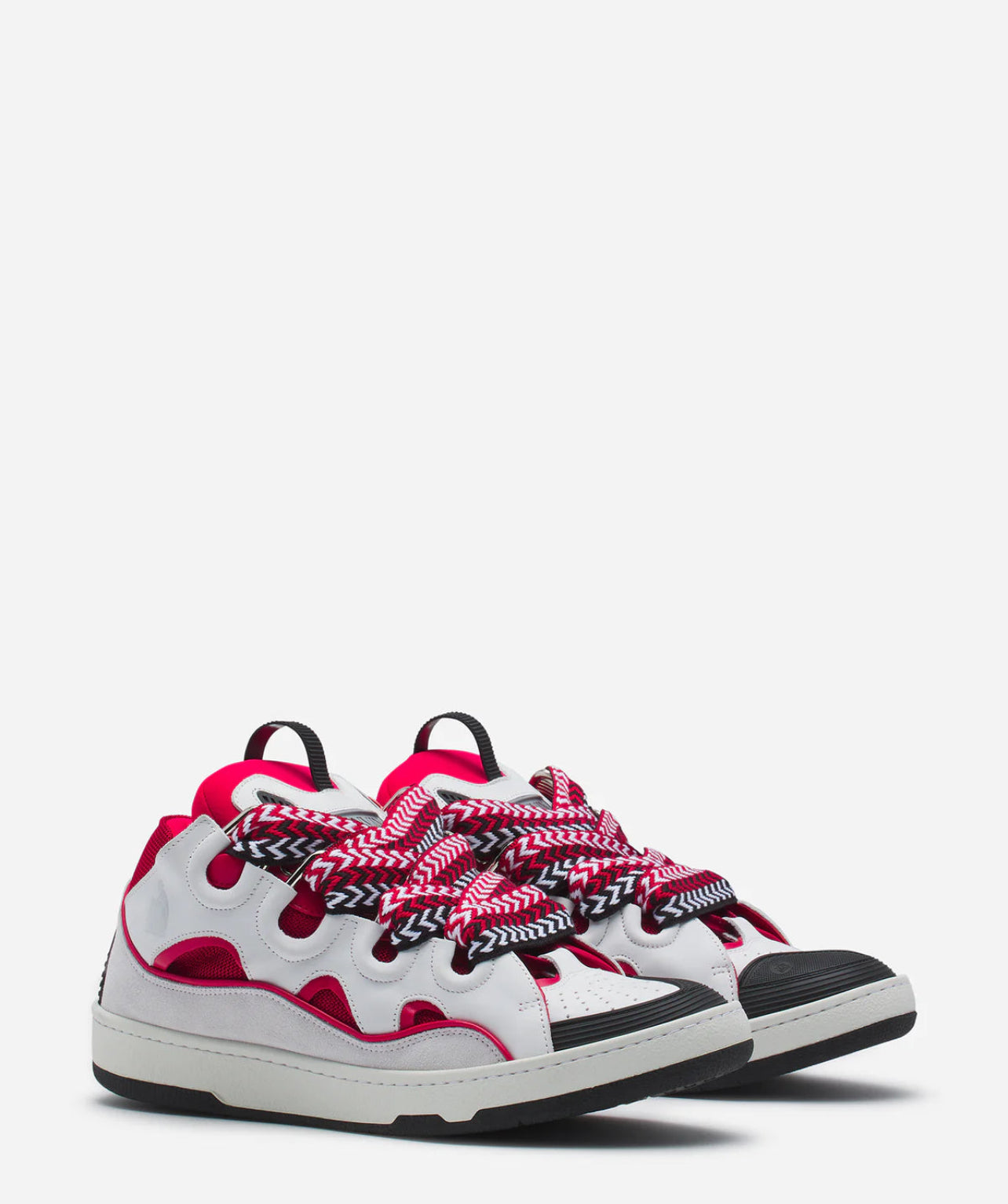 LANVIN LEATHER CURB SNEAKERS