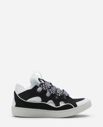 LANVIN LEATHER CURB SNEAKERS