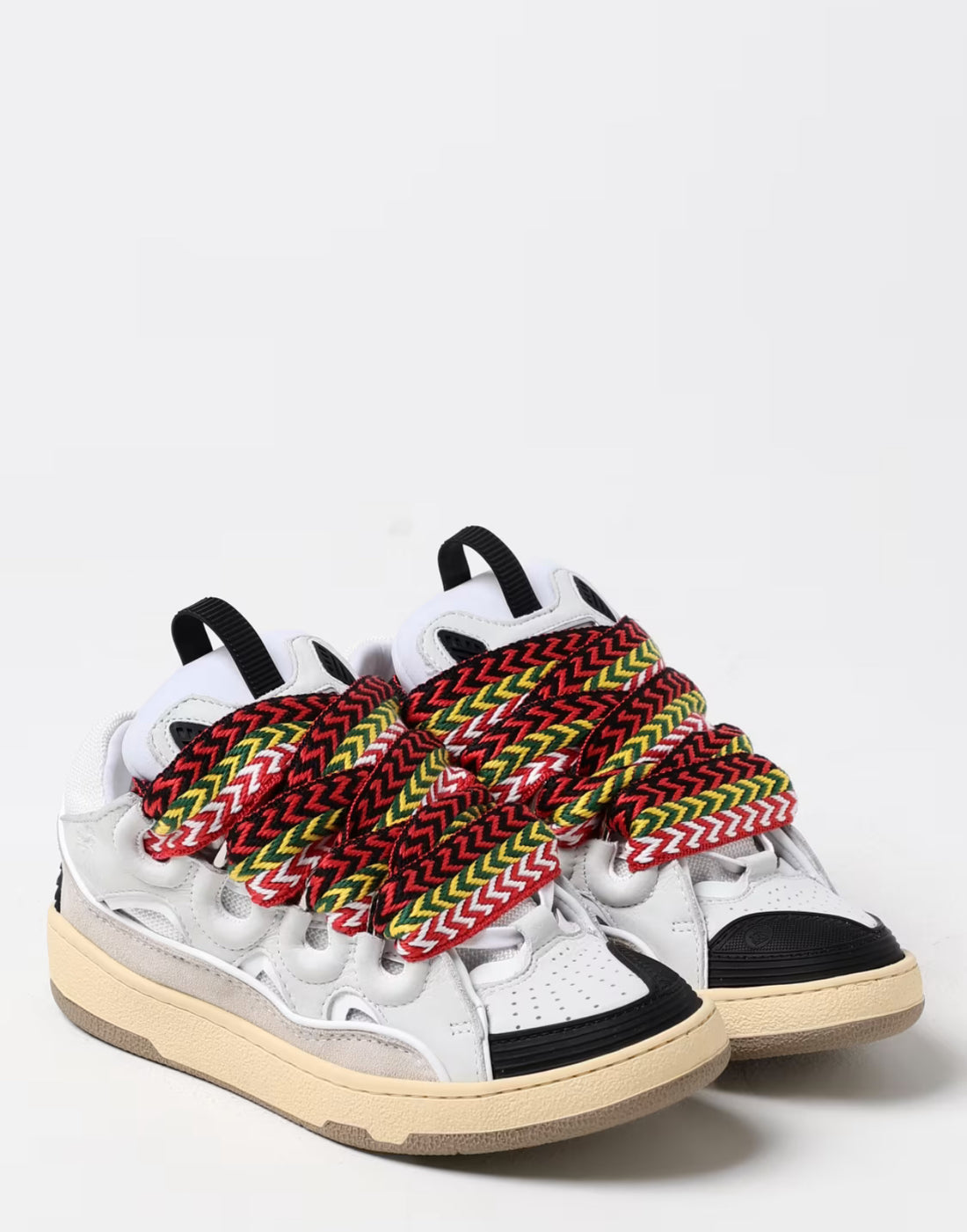 LANVIN LEATHER CURB SNEAKERS