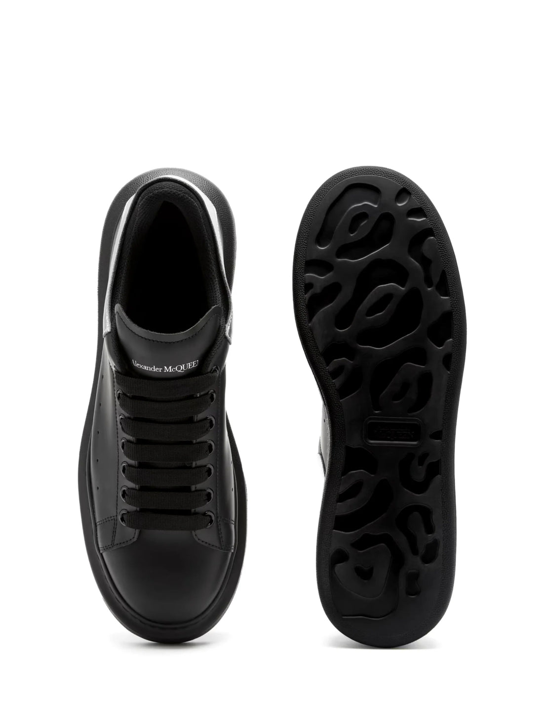 ALEXANDER McQUEEN Men's Oversized Sneaker in Black/Silver