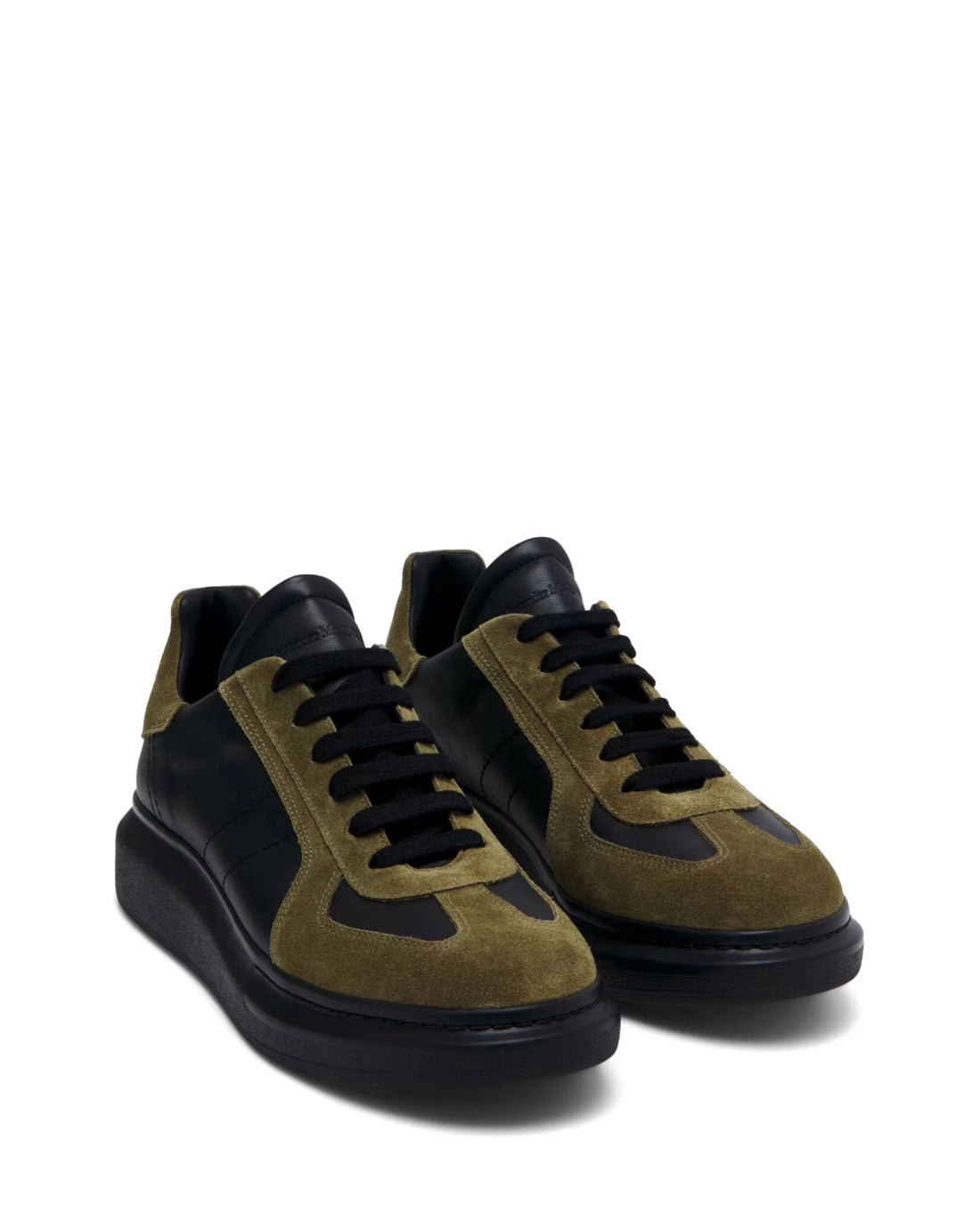 ALEXANDER McQUEEN Men's Oversized Retro Sneaker in Black/khaki