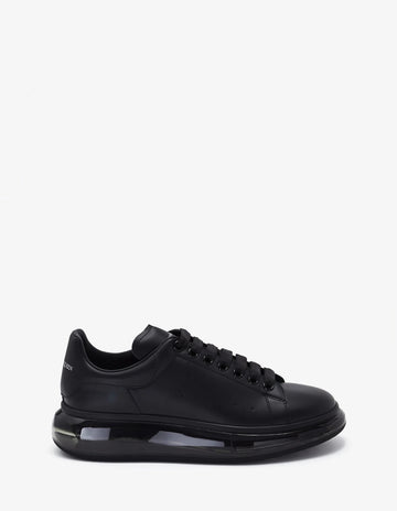 Alexander McQueen Men's Oversized Transparent Sole Sneaker in Black