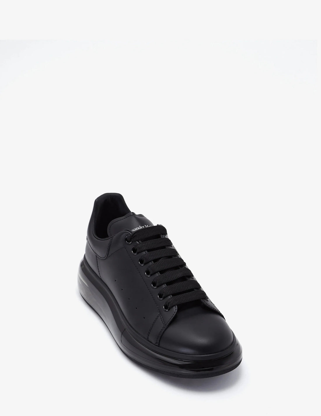 Alexander McQueen Men's Oversized Transparent Sole Sneaker in Black