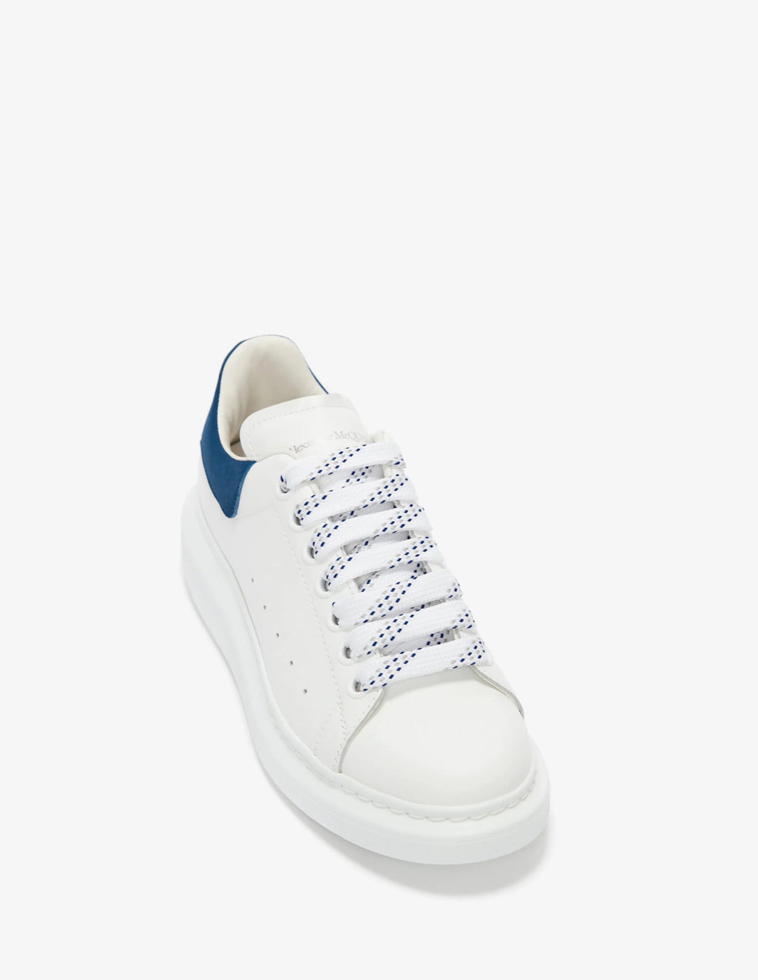 Alexander McQueen Men's Oversized Sneaker in White/paris Blue