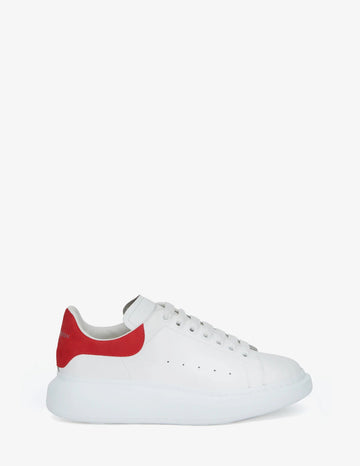 Alexander McQueen Men's Oversized Sneaker in White/lust Red