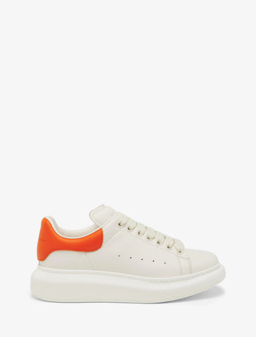 Alexander McQueen Men’s Oversized Sneaker in Off White/orange