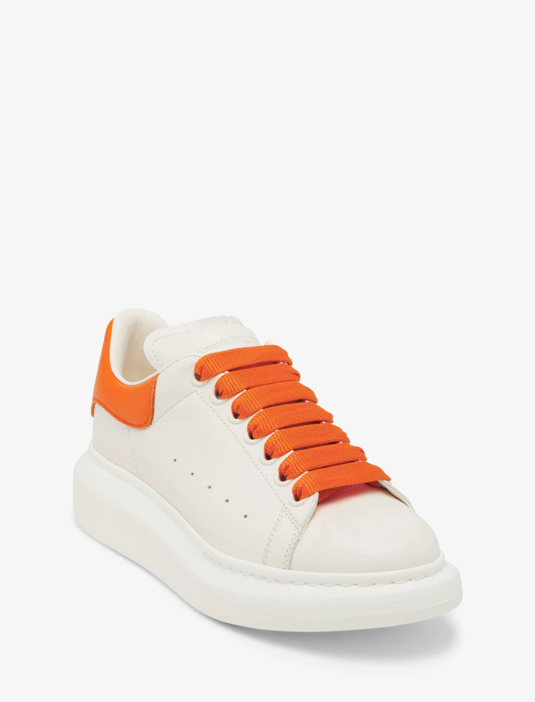 Alexander McQueen Men’s Oversized Sneaker in Off White/orange